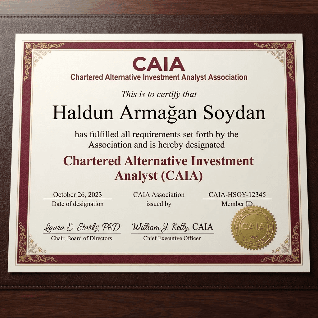 CAIA — Alternatif Yatırım Analisti sertifikası, Haldun Armağan Soydan