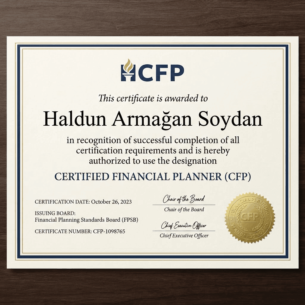 CFP — Finansal Planlama Sertifikası sertifikası, Haldun Armağan Soydan