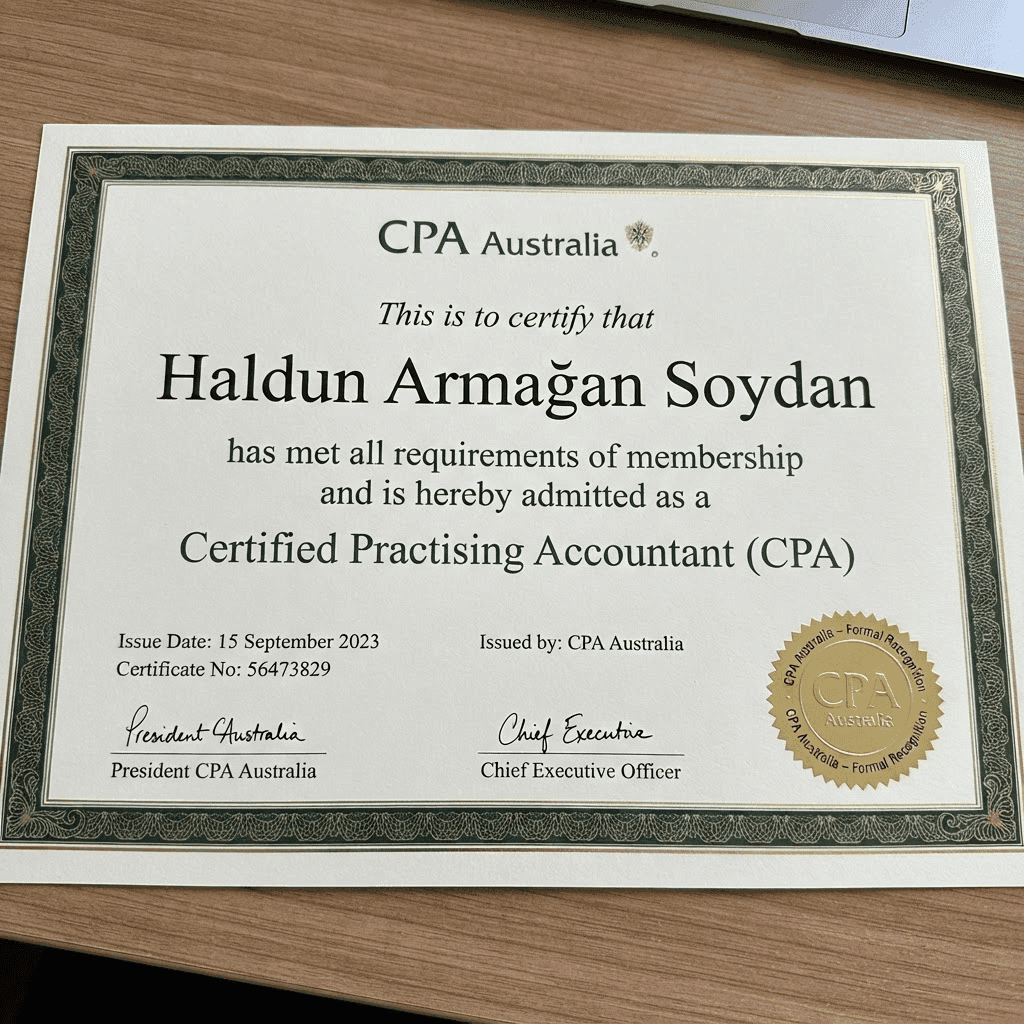 CPA — Yeminli Serbest Muhasebeci sertifikası, Haldun Armağan Soydan