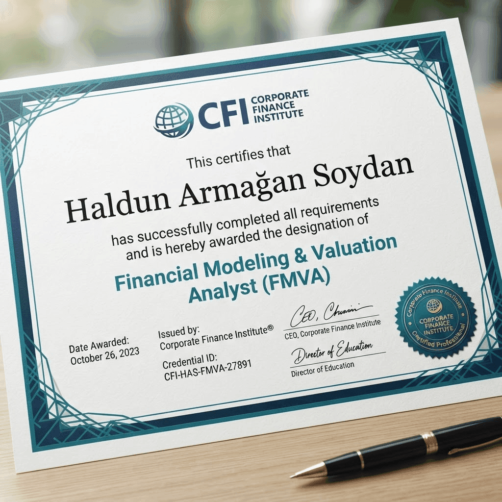 FMVA — Finansal Modelleme ve Değerleme Analisti sertifikası, Haldun Armağan Soydan