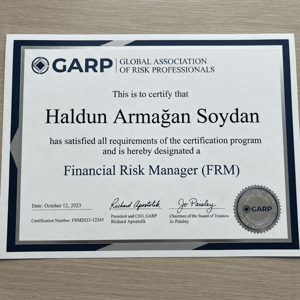 FRM — Finansal Risk Yöneticisi sertifikası, Haldun Armağan Soydan